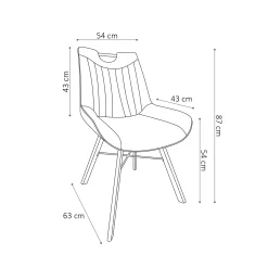 Eetkamerstoelen^Huisenthuis Stoel Marijn – Set van 2 Donkergrijs