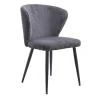 Eetkamerstoelen^Huisenthuis Stoel Marthe Grijs Ribstof – Set van 2