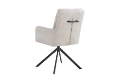 Eetkamerstoelen^Huisenthuis Stoel Mies Stof – Set van 2 Beige