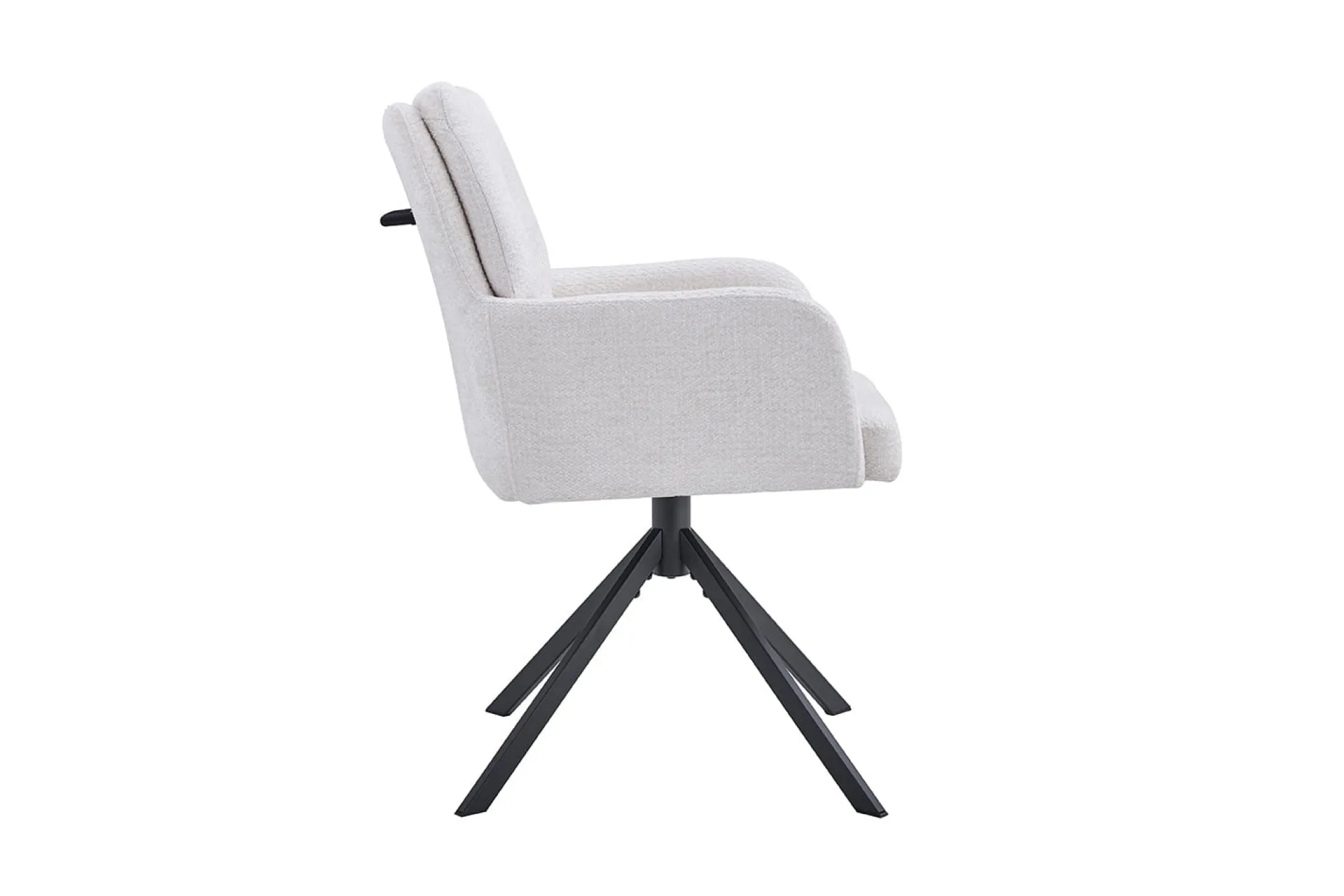 Eetkamerstoelen^Huisenthuis Stoel Mies Stof – Set van 2 Ecru