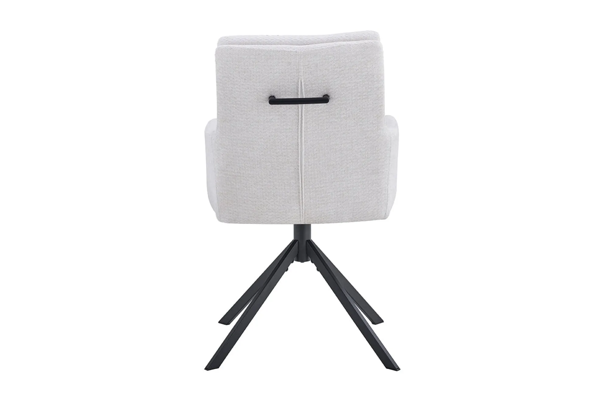 Eetkamerstoelen^Huisenthuis Stoel Mies Stof – Set van 2 Ecru