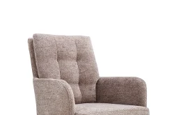 Eetkamerstoelen^Huisenthuis Stoel Mies Stof – Set van 2 Zand
