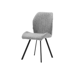 Eetkamerstoelen^Huisenthuis Stoel Mila Grijs Stof – Set van 4