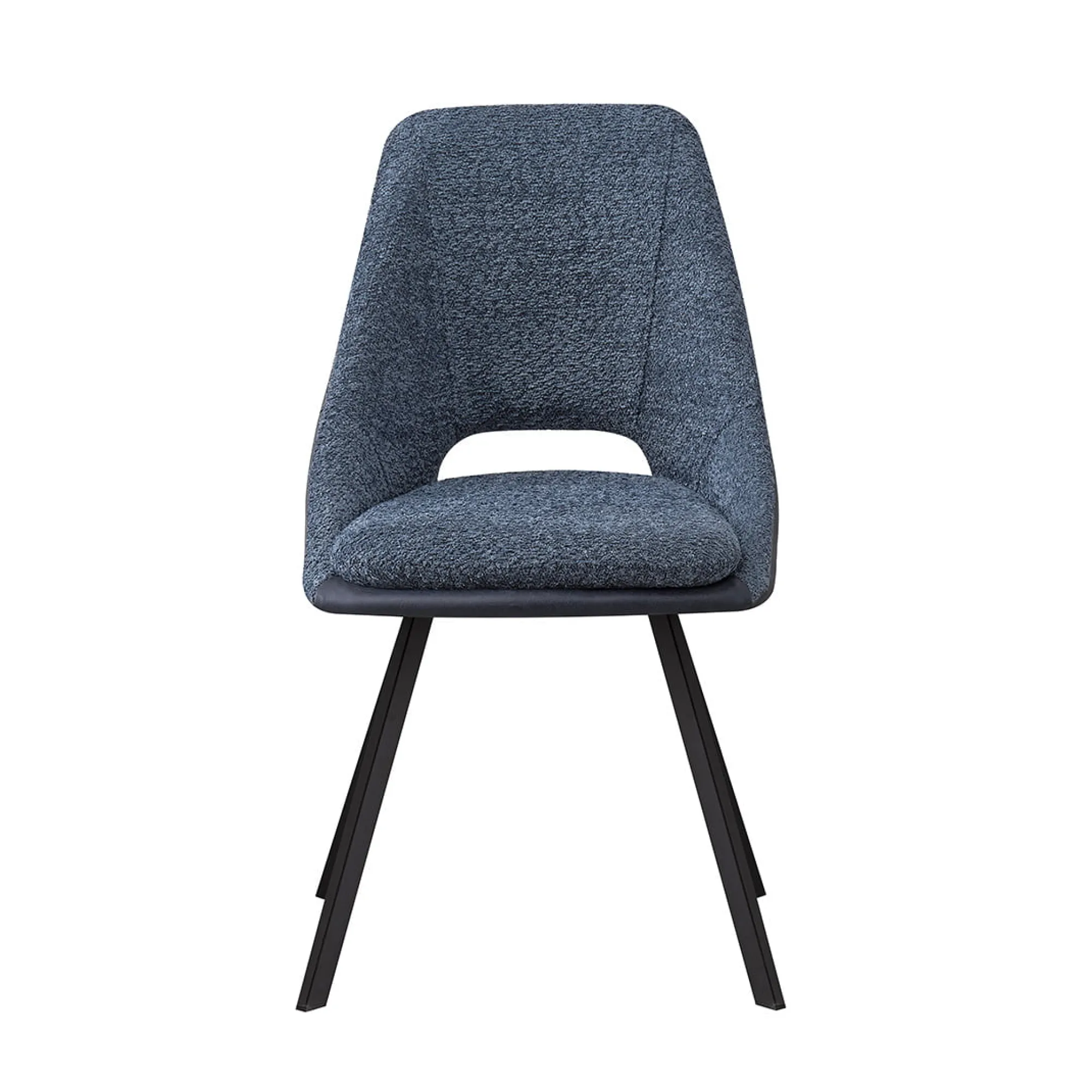Eetkamerstoelen^Huisenthuis Stoel Nadine Bouclé – Set van 2 Blauw