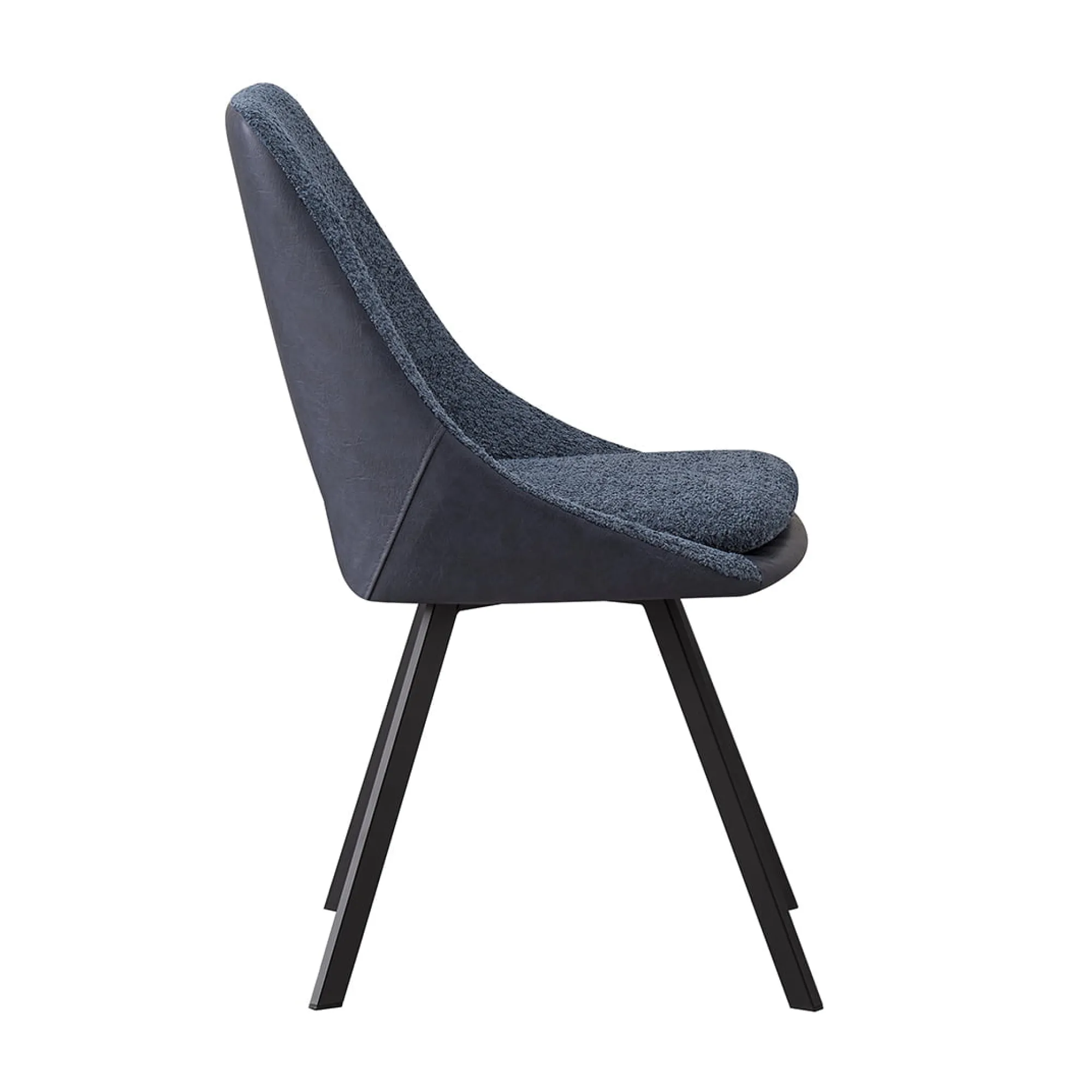 Eetkamerstoelen^Huisenthuis Stoel Nadine Bouclé – Set van 2 Blauw