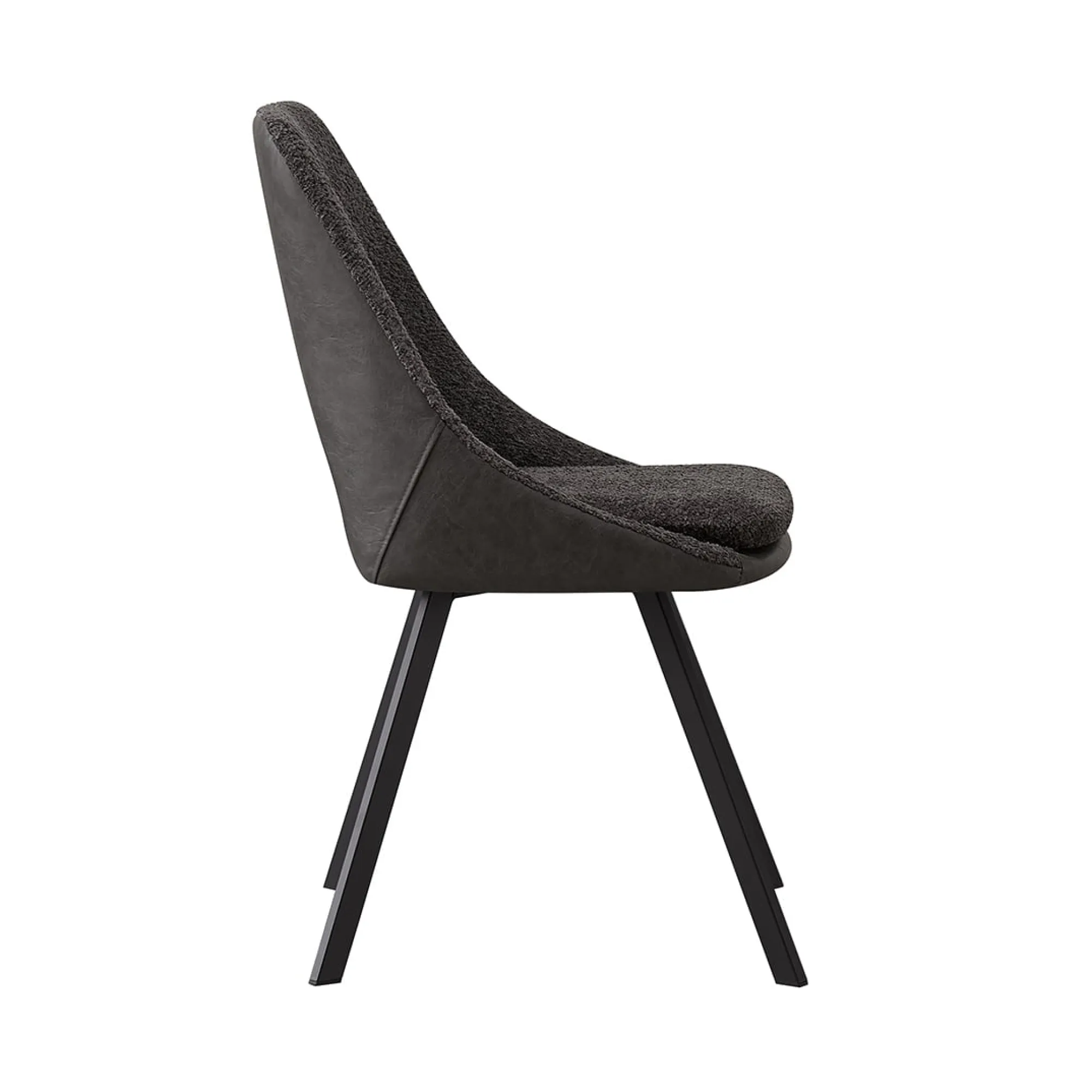 Eetkamerstoelen^Huisenthuis Stoel Nadine Bouclé – Set van 2 Grijs