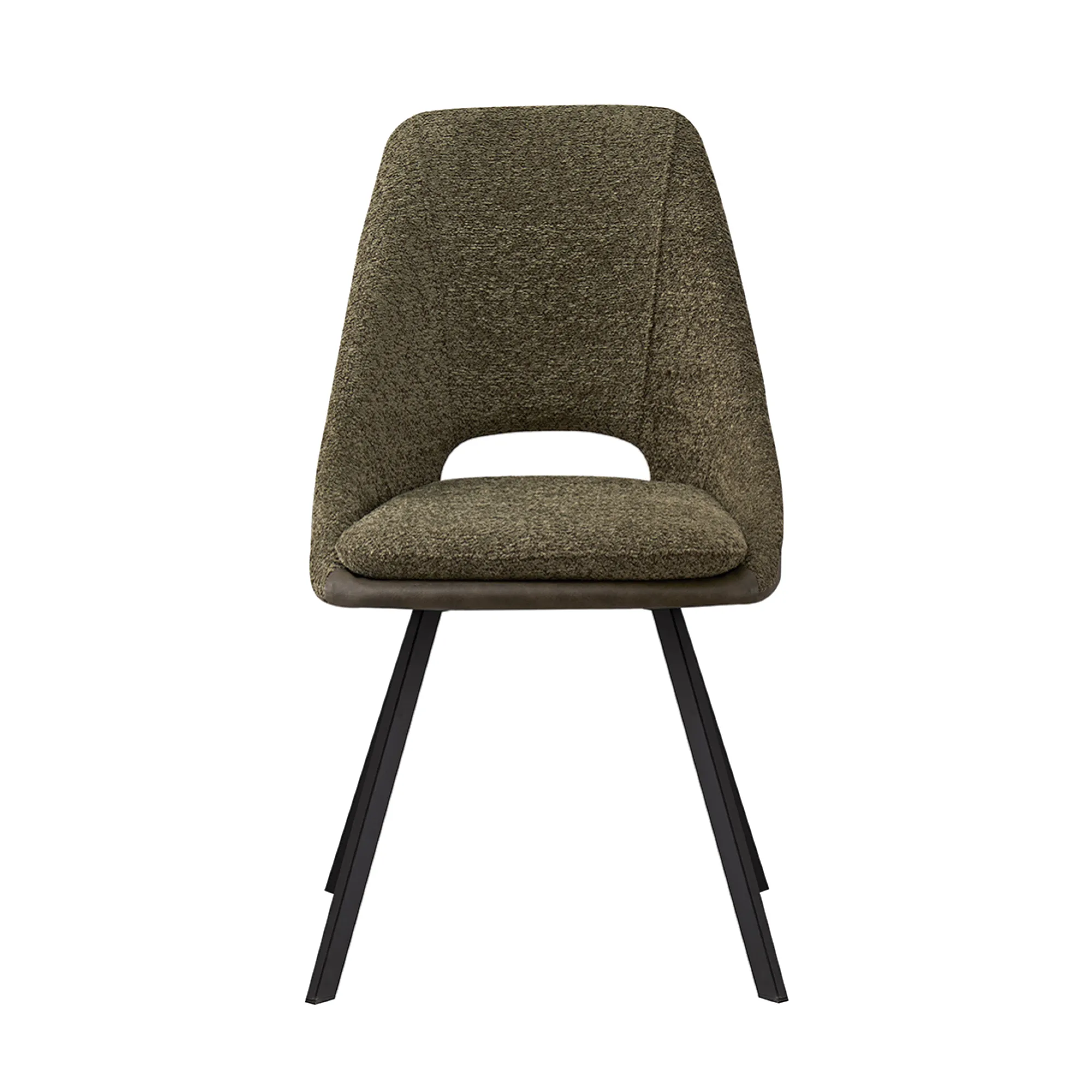 Eetkamerstoelen^Huisenthuis Stoel Nadine Bouclé – Set van 2 Groen