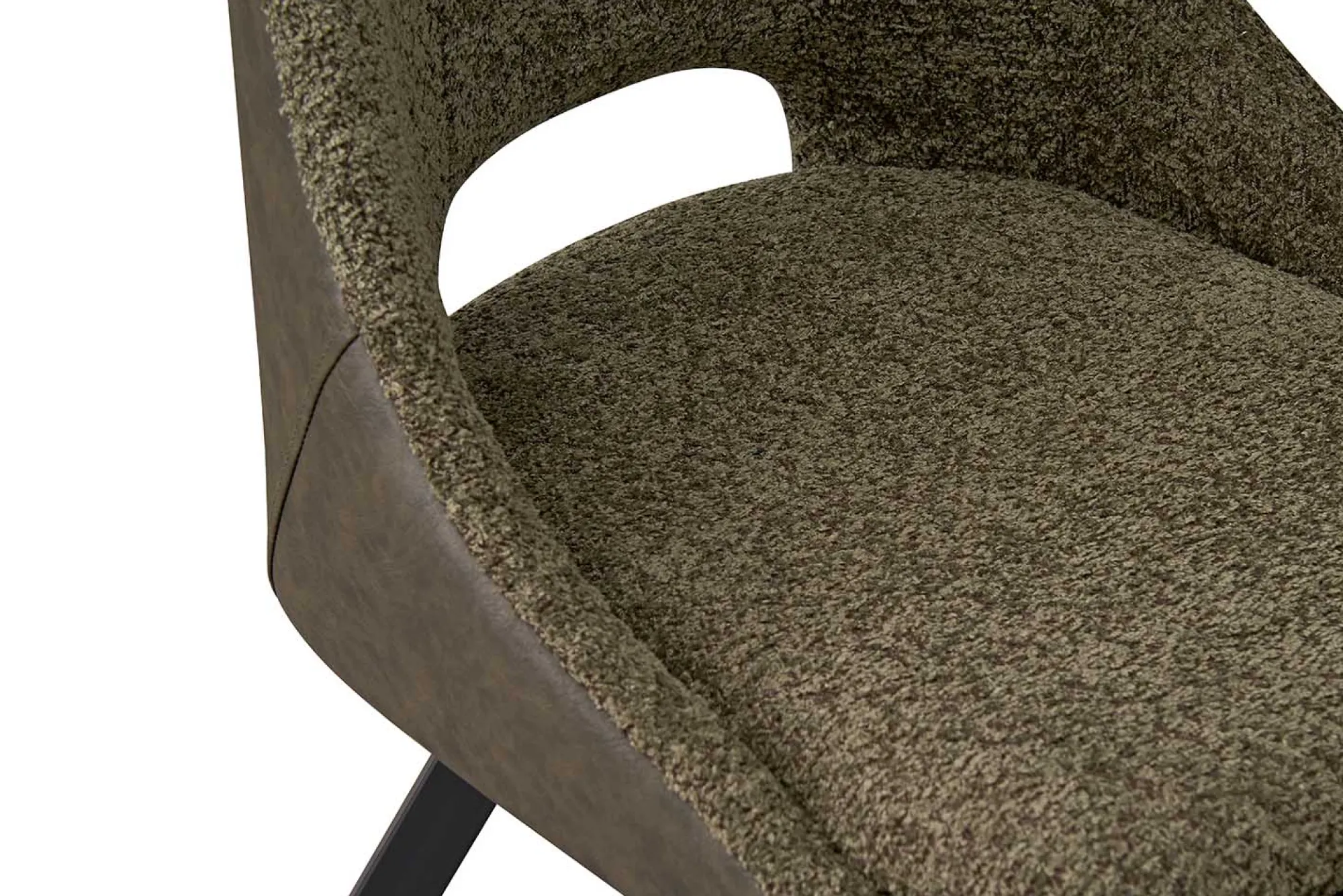 Eetkamerstoelen^Huisenthuis Stoel Nadine Bouclé – Set van 2 Groen