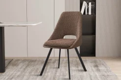 Eetkamerstoelen^Huisenthuis Stoel Nadine Bouclé – Set van 2 Zand