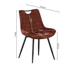 Eetkamerstoelen^Huisenthuis Stoel Nick – Set van 2 Roest