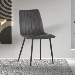 Eetkamerstoelen^Huisenthuis Stoel Nikkie – Set van 2 Grijs