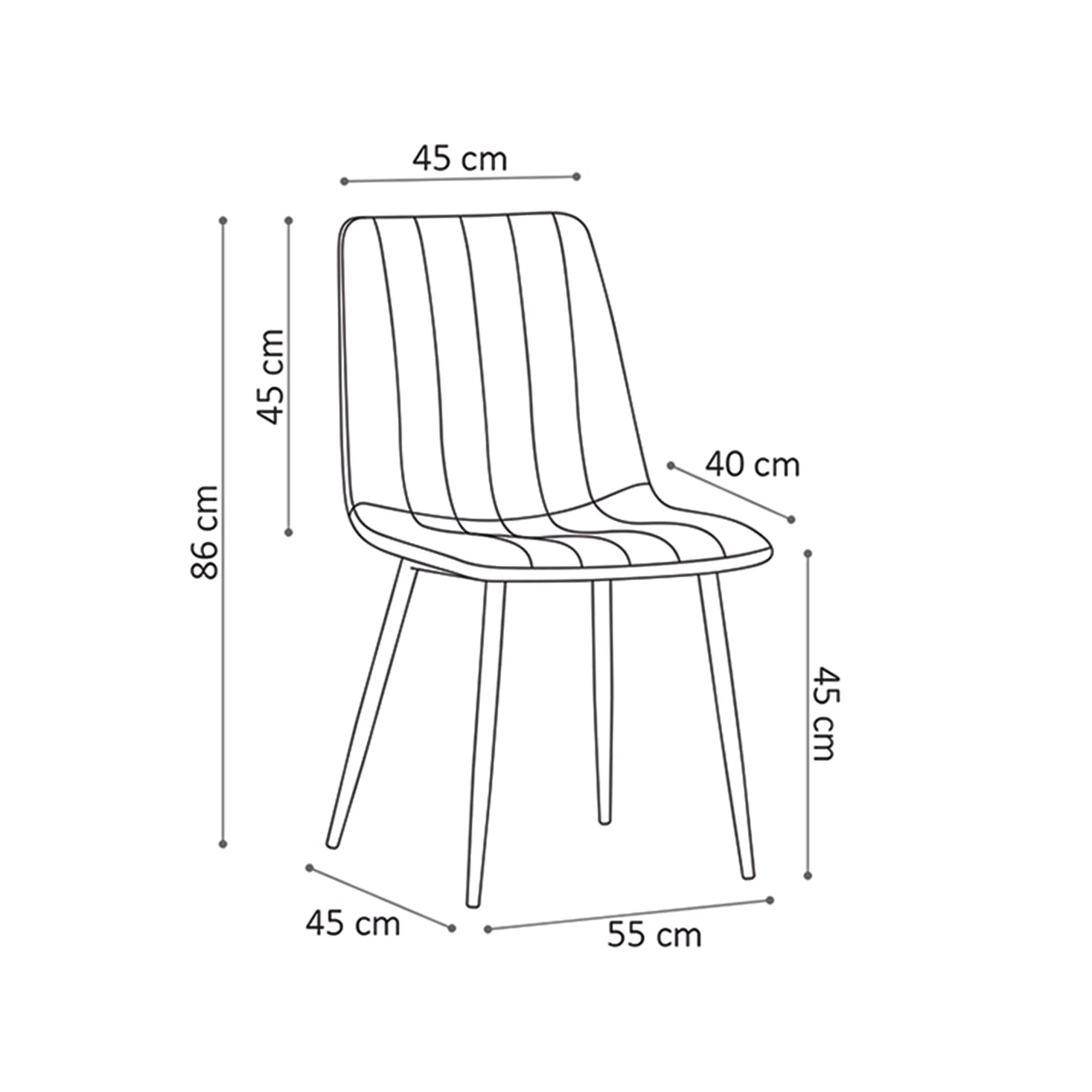 Eetkamerstoelen^Huisenthuis Stoel Nikkie – Set van 2 Grijs