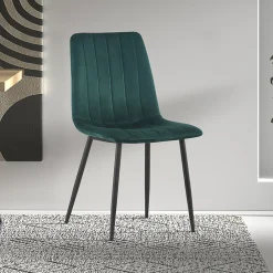 Eetkamerstoelen^Huisenthuis Stoel Nikkie – Set van 2 Groen