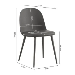 Eetkamerstoelen^Huisenthuis Stoel Noelle – Set van 2 Grijs