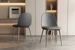 Eetkamerstoelen^Huisenthuis Stoel Noelle – Set van 2 Grijs