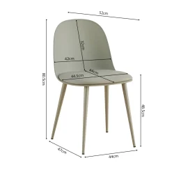 Eetkamerstoelen^Huisenthuis Stoel Noelle – Set van 2 Groen