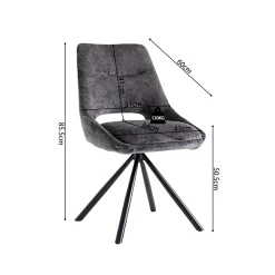 Eetkamerstoelen^Huisenthuis Stoel Noortje Grijs – Set van 2