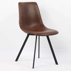 Eetkamerstoelen^Huisenthuis Stoel Olaf – Set van 2 Bruin