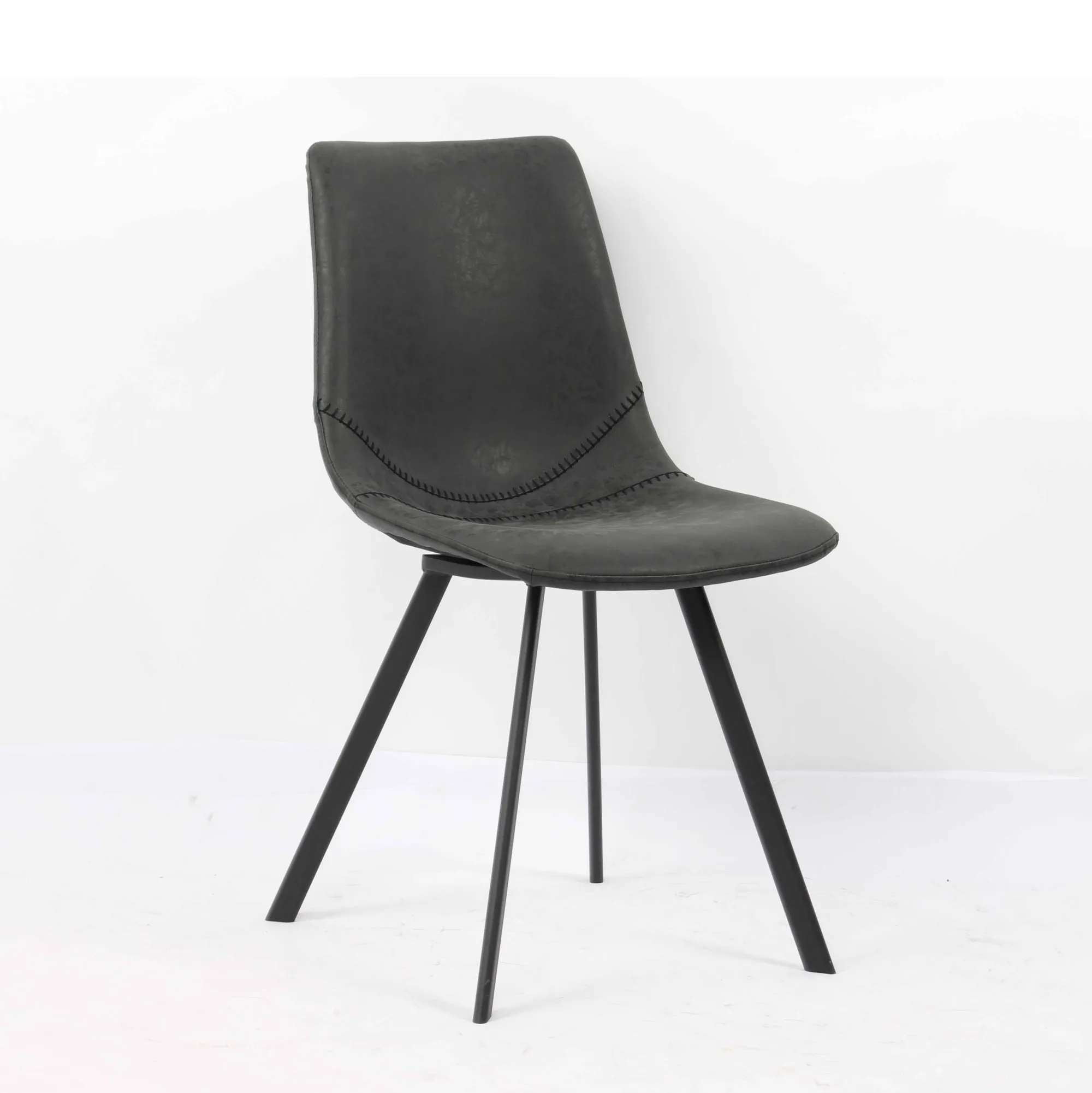 Eetkamerstoelen^Huisenthuis Stoel Olaf – Set van 2 Zwart