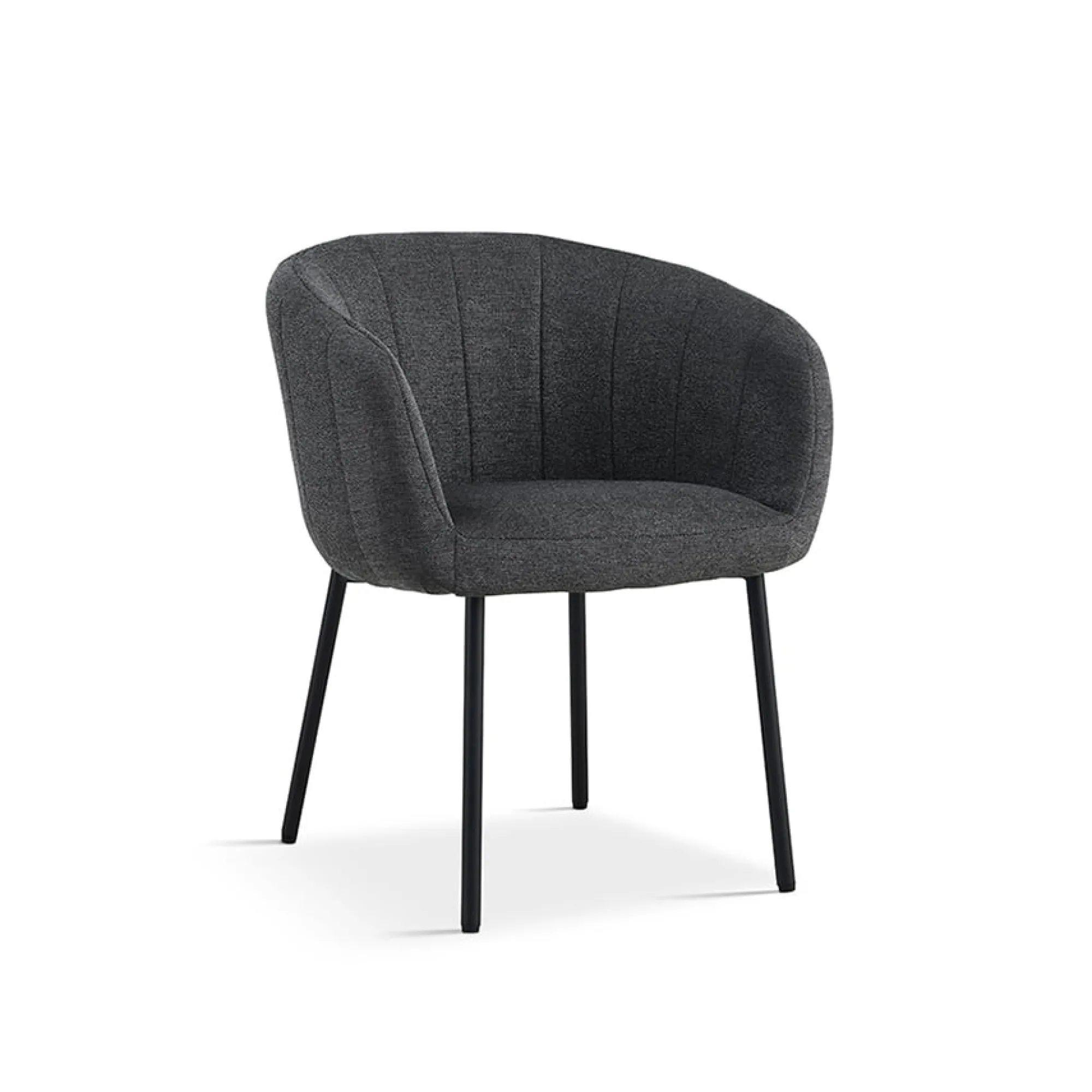 Eetkamerstoelen^Huisenthuis Stoel Pia – Set van 2 Donkergrijs