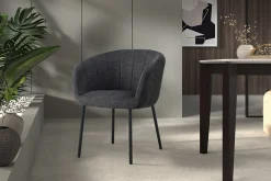 Eetkamerstoelen^Huisenthuis Stoel Pia – Set van 2 Donkergrijs