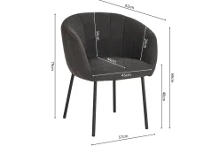 Eetkamerstoelen^Huisenthuis Stoel Pia Bouclé – Set van 2 Grijs