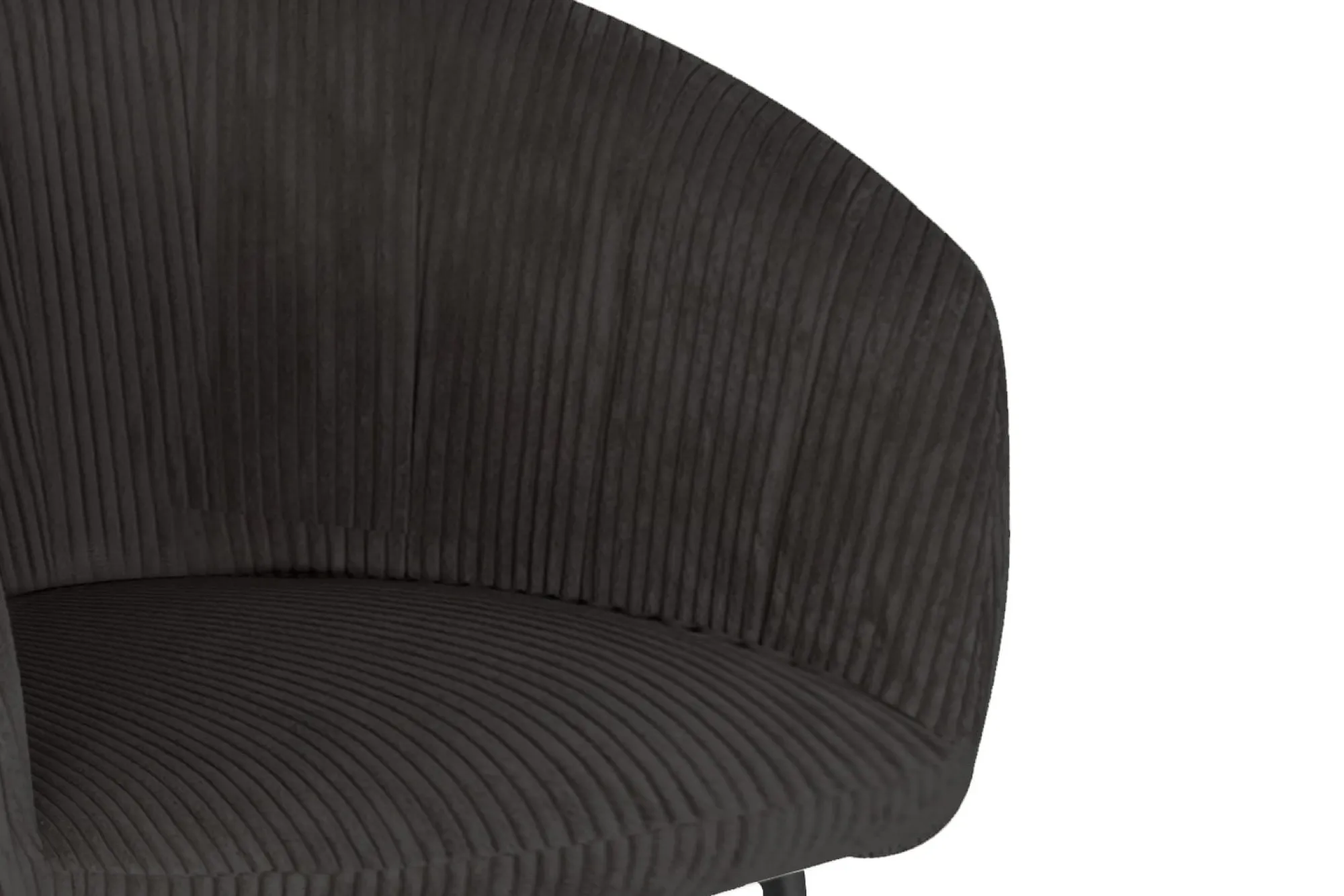 Eetkamerstoelen^Huisenthuis Stoel Pia Grijs Ribstof – Set van 2