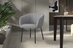 Eetkamerstoelen^Huisenthuis Stoel Pia – Set van 2 Lichtgrijs