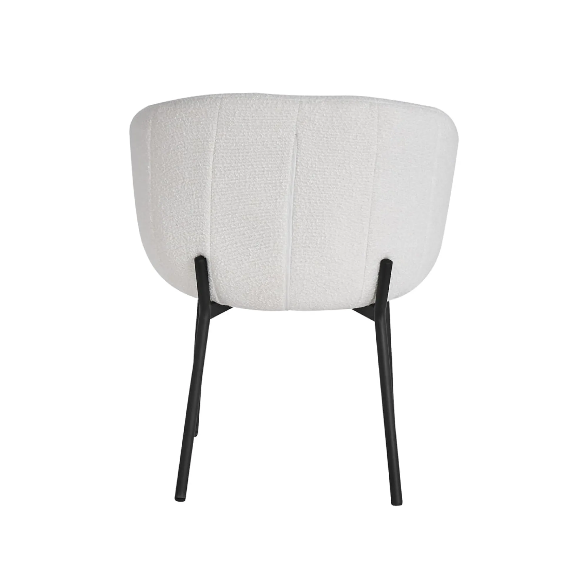 Eetkamerstoelen^Huisenthuis Stoel Pia Bouclé – Set van 2 Wit