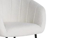Eetkamerstoelen^Huisenthuis Stoel Pia Bouclé – Set van 2 Wit