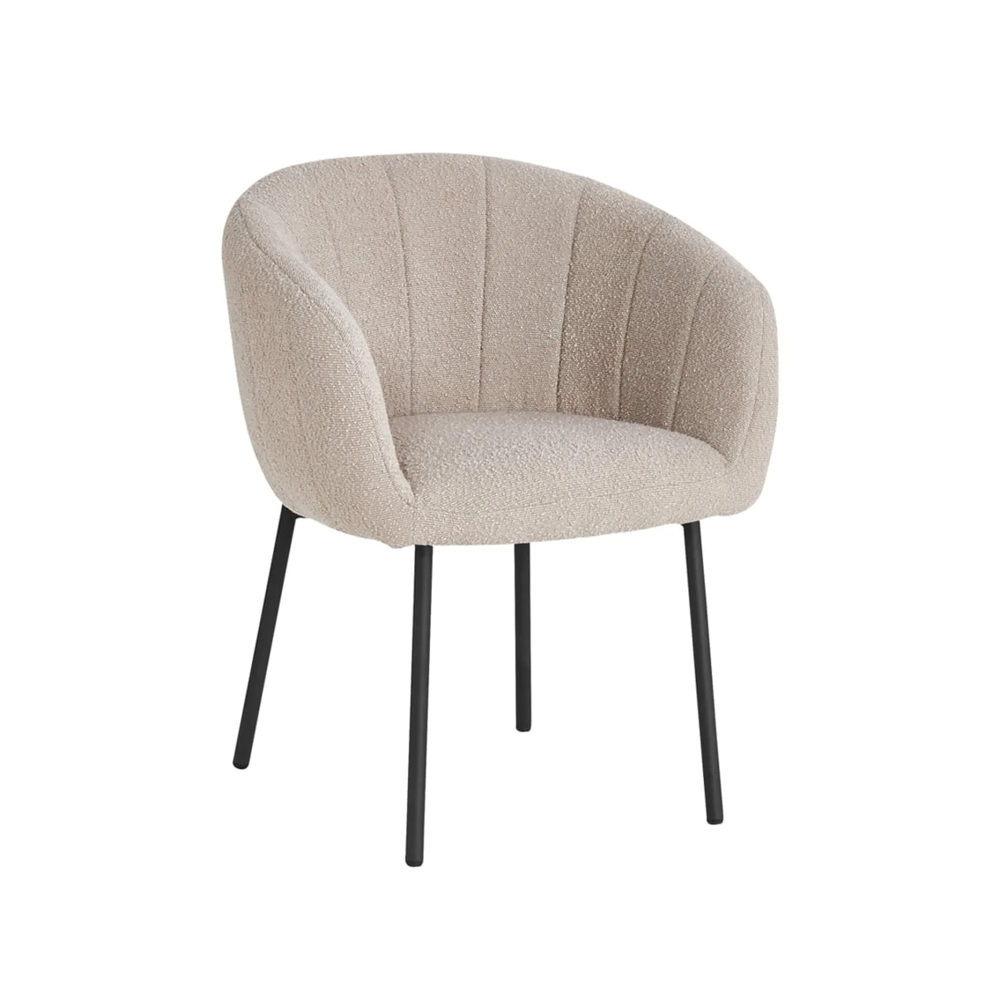 Eetkamerstoelen^Huisenthuis Stoel Pia Bouclé – Set van 2 Zand