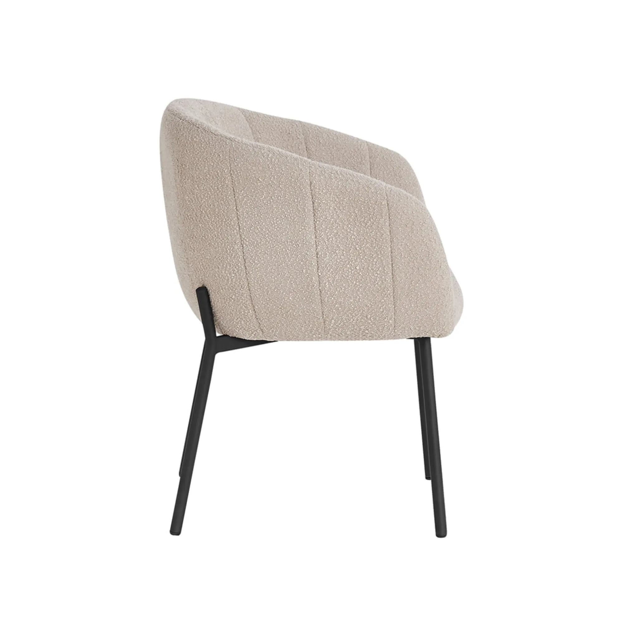 Eetkamerstoelen^Huisenthuis Stoel Pia Bouclé – Set van 2 Zand
