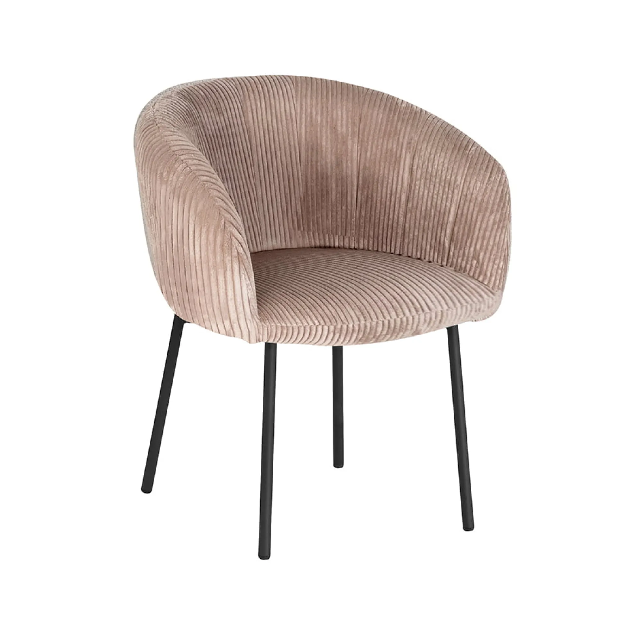 Eetkamerstoelen^Huisenthuis Stoel Pia Zand Ribstof – Set van 2