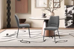 Eetkamerstoelen^Huisenthuis Stoel Quincy Grijs – Set van 2