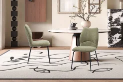 Eetkamerstoelen^Huisenthuis Stoel Quincy Zand – Set van 2