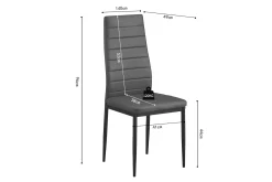 Eetkamerstoelen^Huisenthuis Stoel Robbe Grijs – Set van 4
