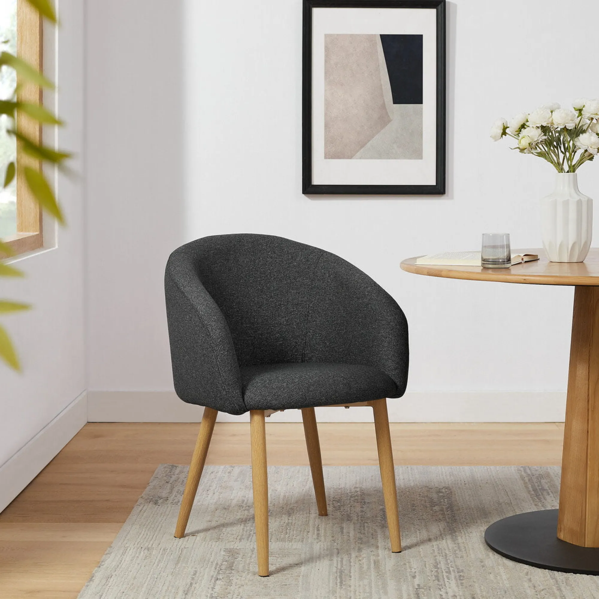Eetkamerstoelen^Huisenthuis Stoel Romy – Set van 2 Zwart