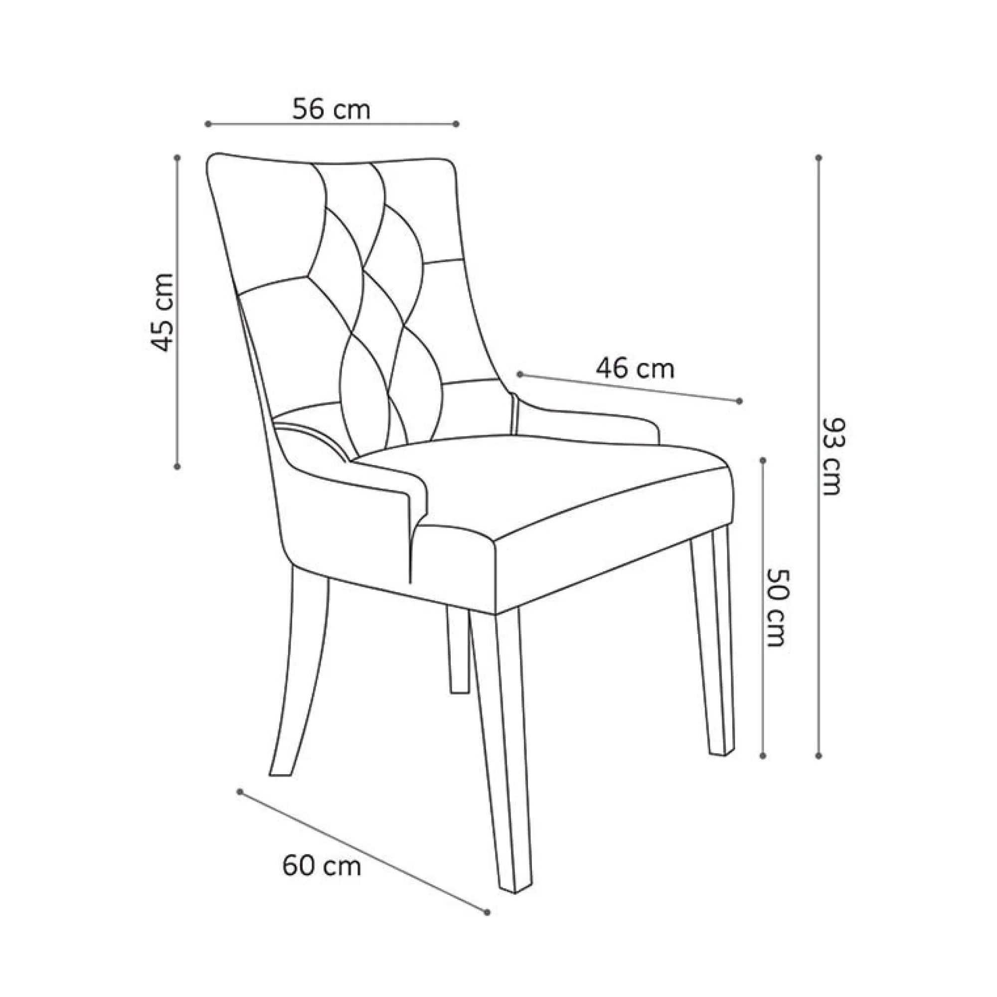 Eetkamerstoelen^Huisenthuis Stoel Sevilla – Set van 2 Antraciet