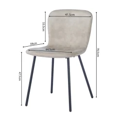 Eetkamerstoelen^Huisenthuis Stoel Stella – Set van 4 Beige