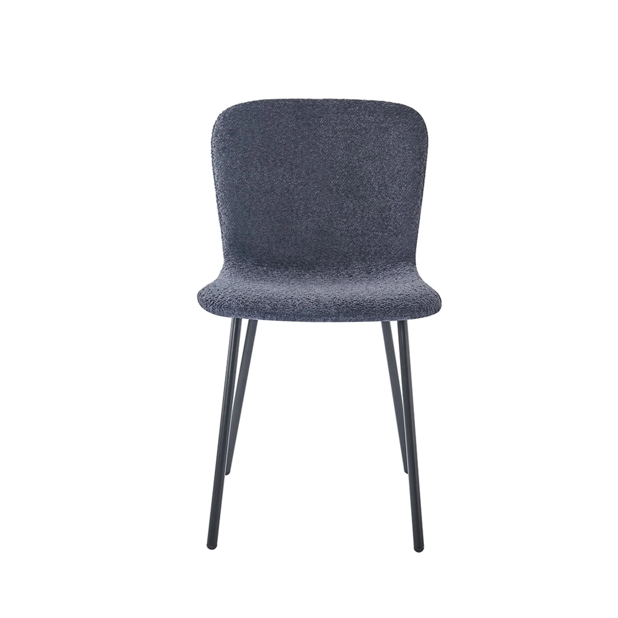 Eetkamerstoelen^Huisenthuis Stoel Stella Bouclé – Set van 2 Donkergrijs