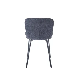 Eetkamerstoelen^Huisenthuis Stoel Stella Bouclé – Set van 2 Donkergrijs