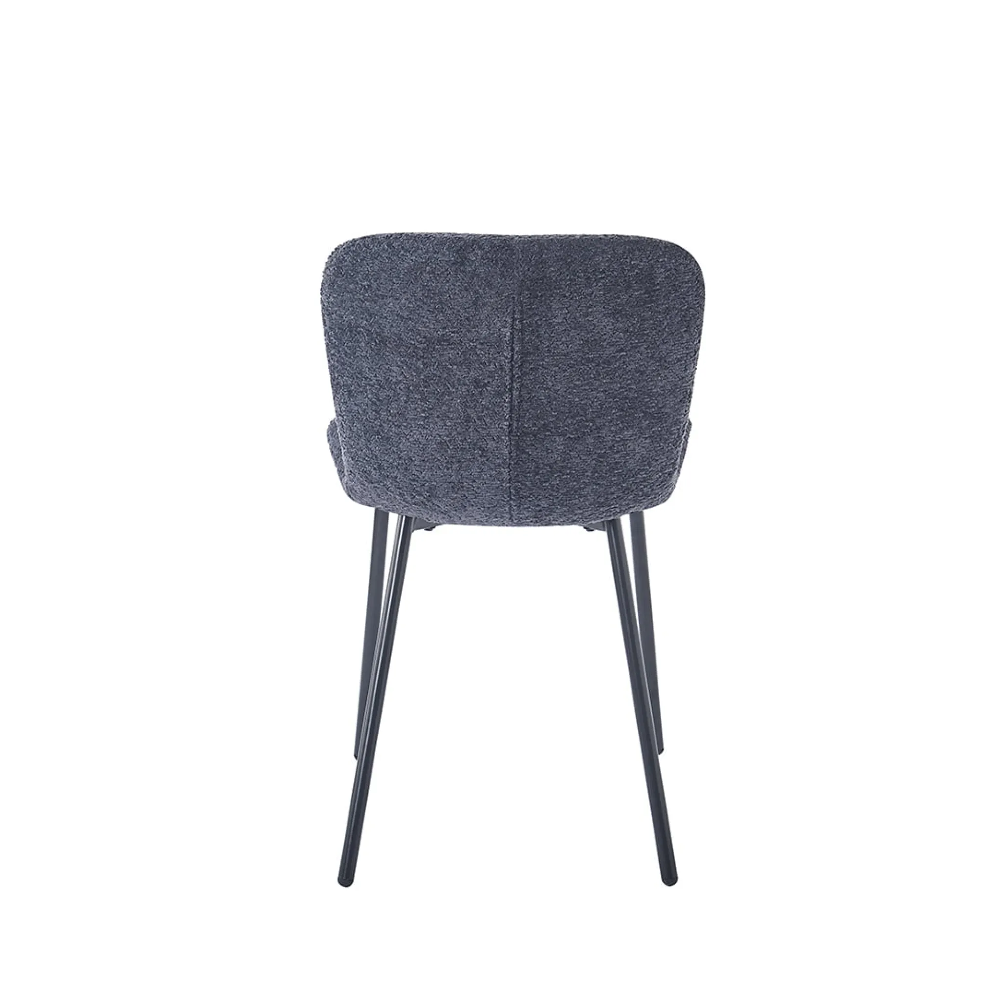 Eetkamerstoelen^Huisenthuis Stoel Stella Bouclé – Set van 2 Donkergrijs
