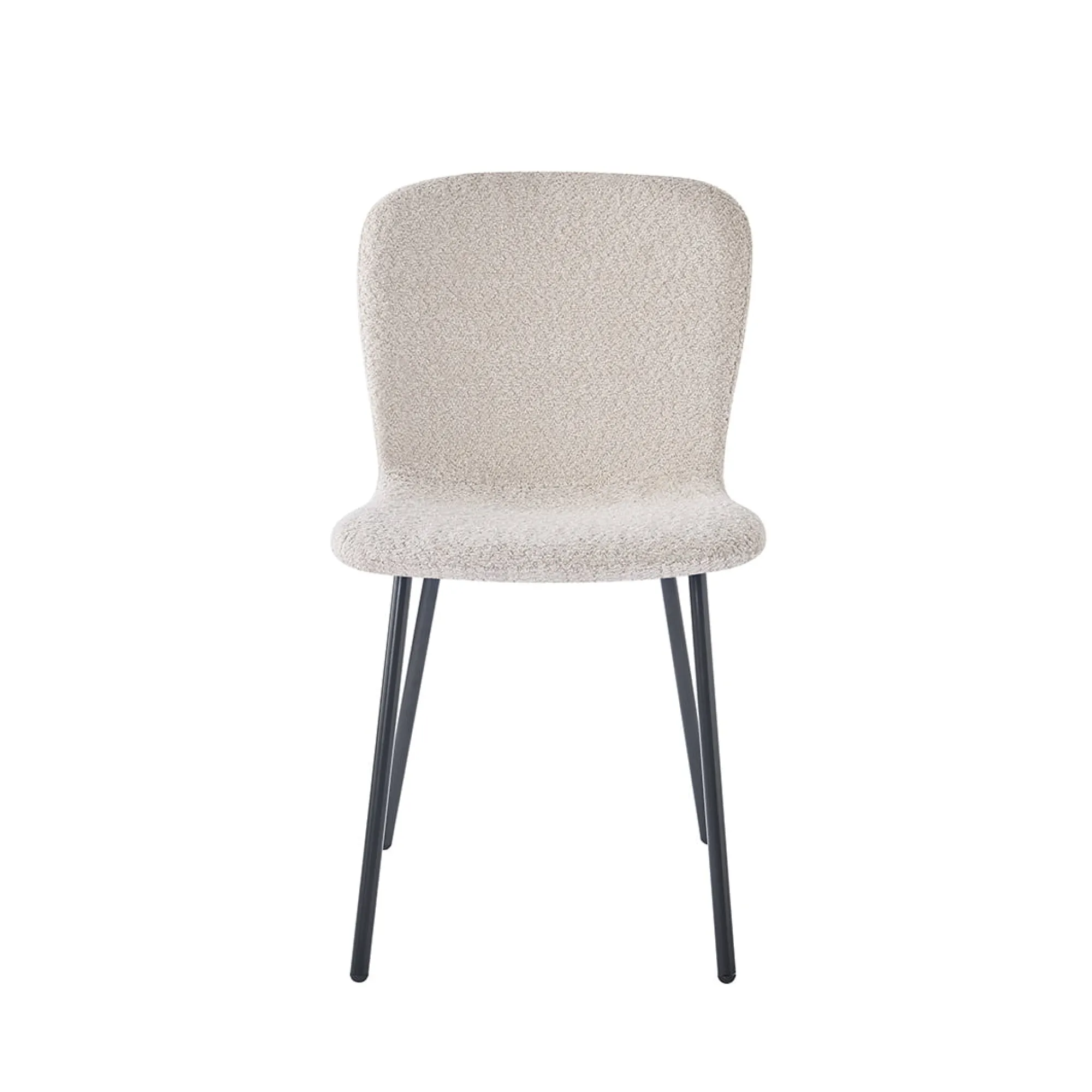 Eetkamerstoelen^Huisenthuis Stoel Stella Bouclé – Set van 2 Zand