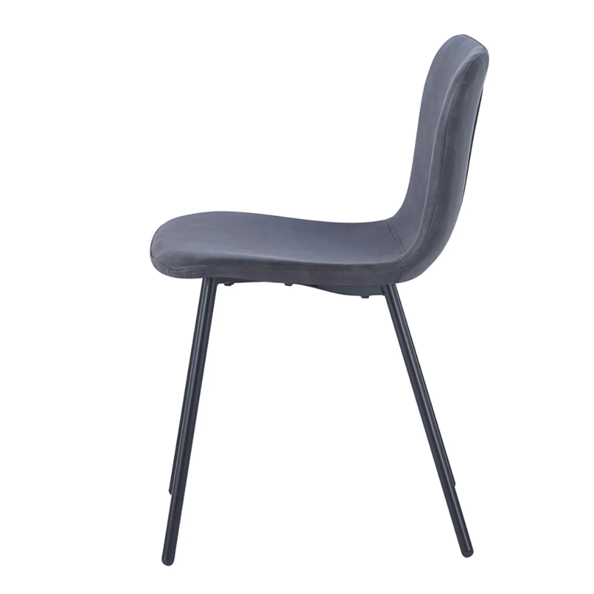 Eetkamerstoelen^Huisenthuis Stoel Stella – Set van 2 Donkergrijs