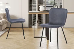 Eetkamerstoelen^Huisenthuis Stoel Stella – Set van 2 Donkergrijs