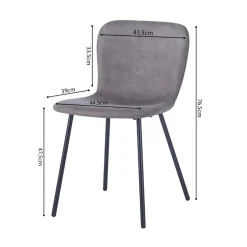 Eetkamerstoelen^Huisenthuis Stoel Stella – Set van 4 Taupe