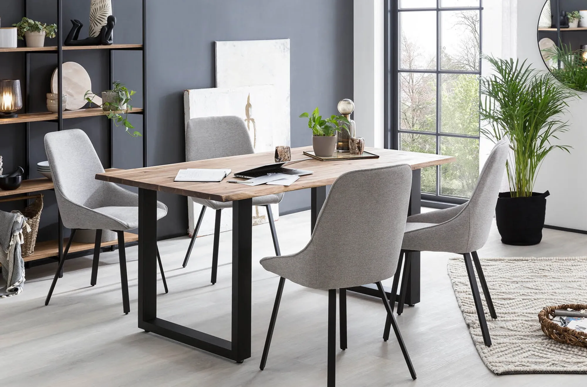 Eetkamerstoelen^Huisenthuis Stoel Tibbe – Set van 2 Grijs