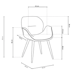 Eetkamerstoelen^Huisenthuis Stoel Tina – Set van 2 Roze