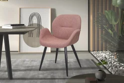 Eetkamerstoelen^Huisenthuis Stoel Tina – Set van 2 Roze