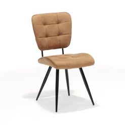 Eetkamerstoelen^Huisenthuis Stoel Vera – Set van 2 Cognac